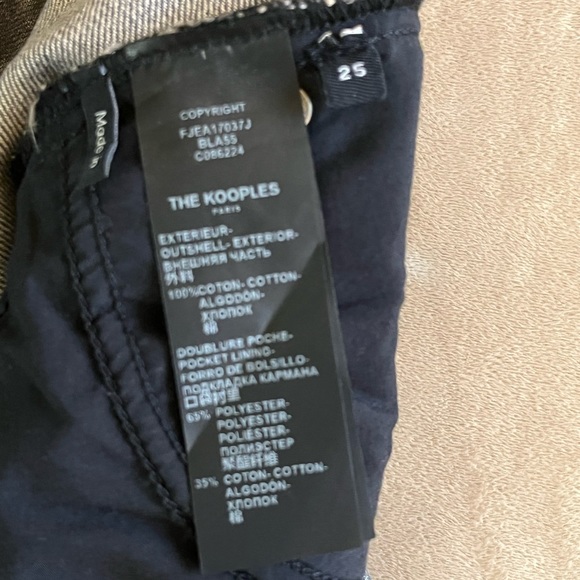 *NWOT* THE KOOPLES NELLY STUDDED GRAY LOW-RISE/CROPPED JEANS - Picture 7 of 12